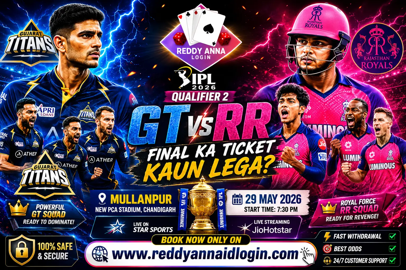 GT vs RR IPL 2026 Qualifier 2